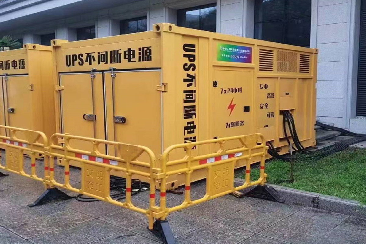 绵竹发电机租赁施工现场