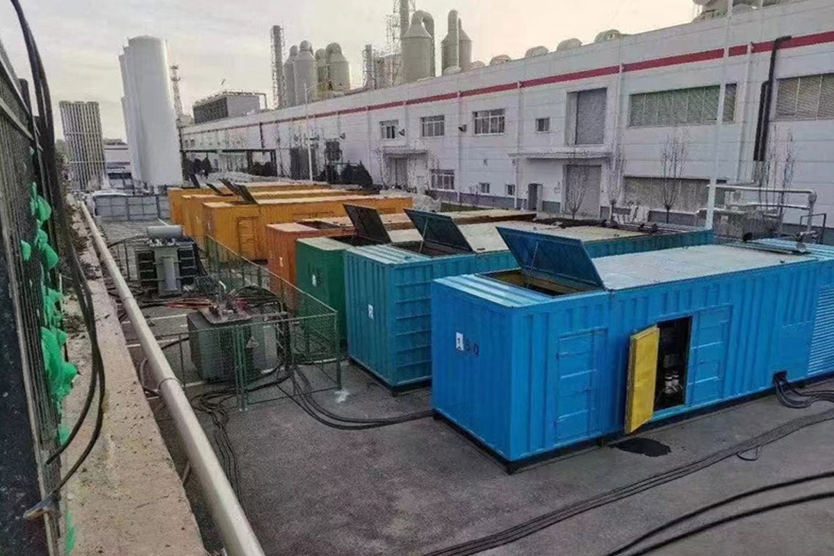 绵竹发电机租赁施工现场